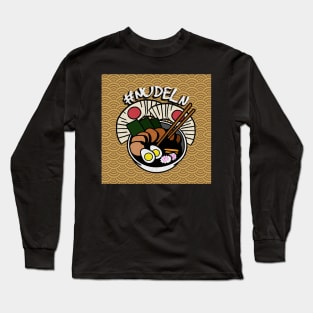 Noodle lovers eating noodles in gold Long Sleeve T-Shirt